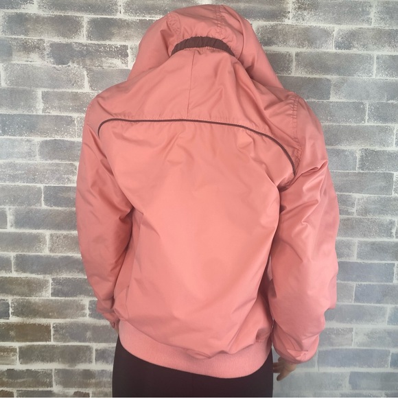 Women’s Peach / Pink Colored Hooded Zip Up Bench Jacket 4 Pockets Size 12 - Picture 11 of 16